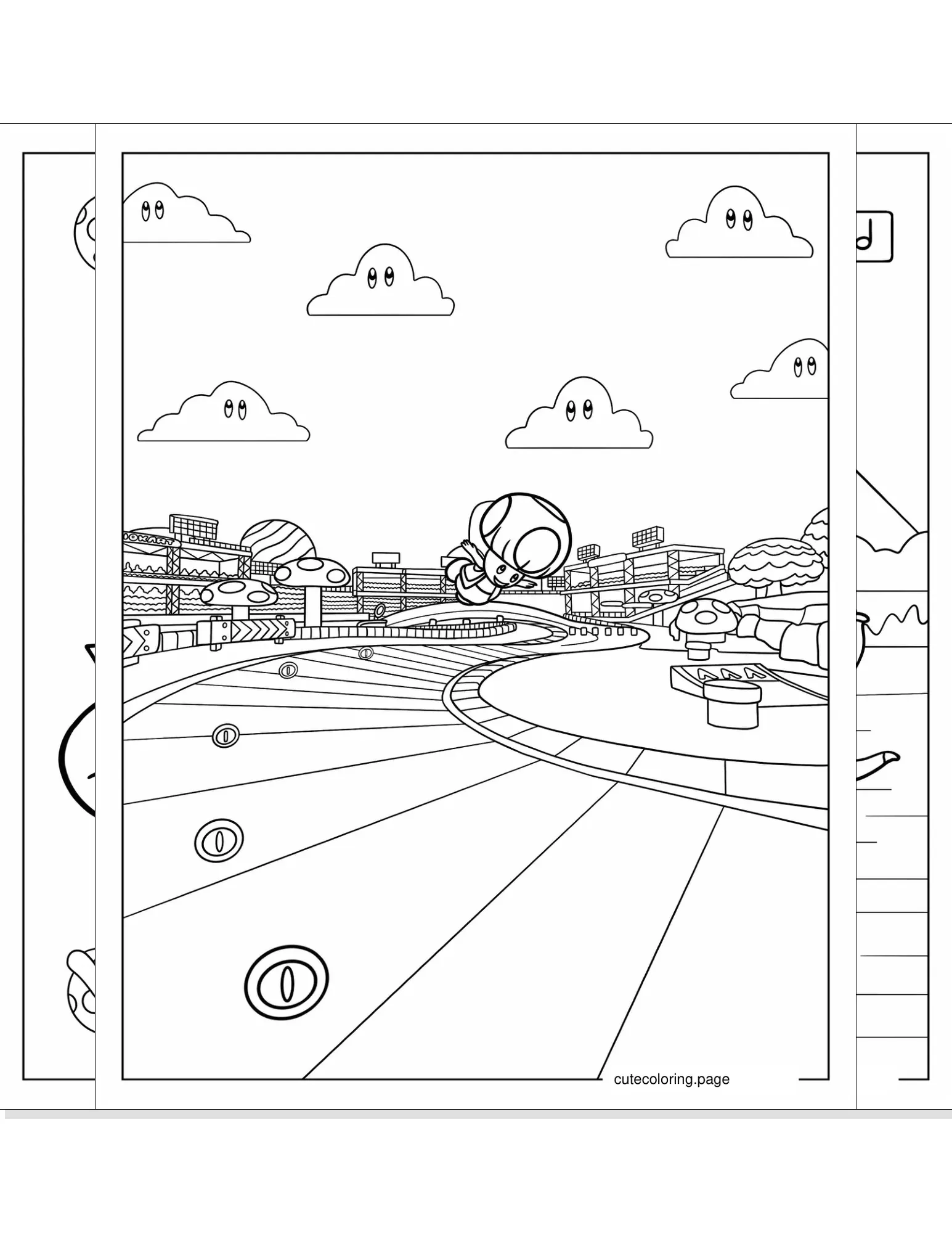 mario kart coloring pages coloring page