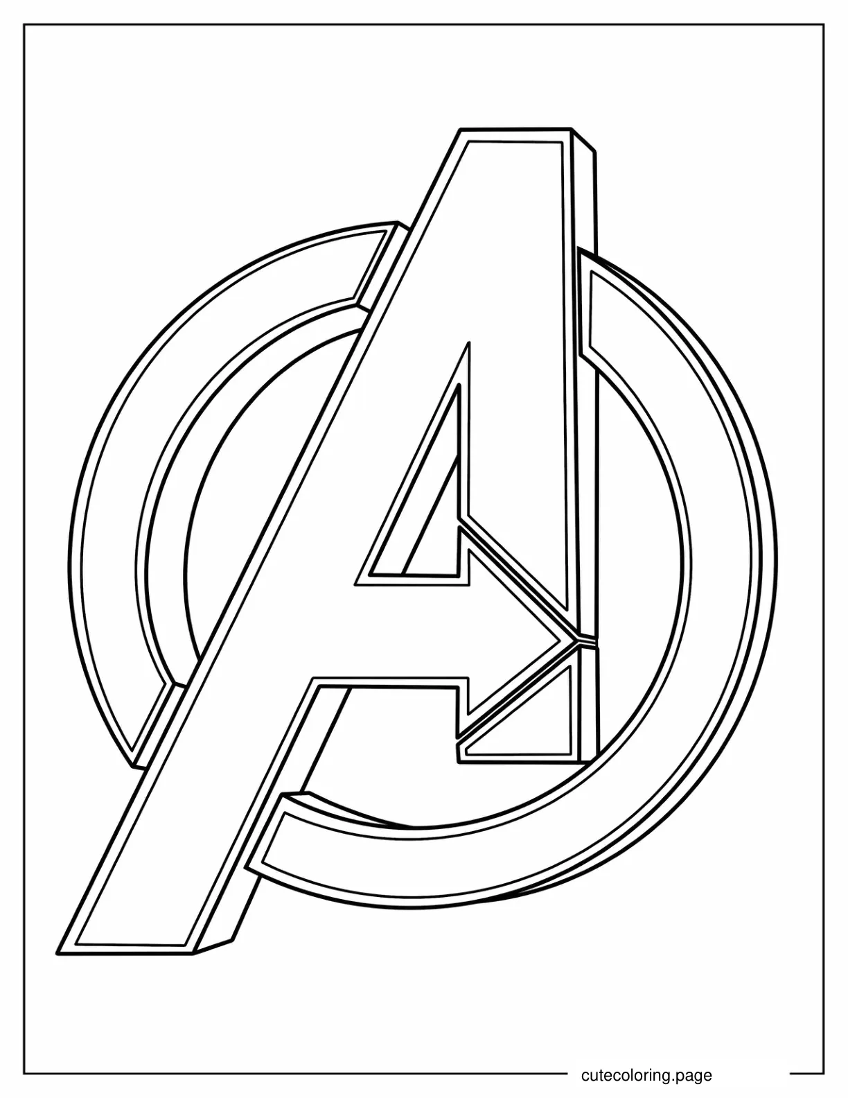 Avengers Logo To Color coloring page