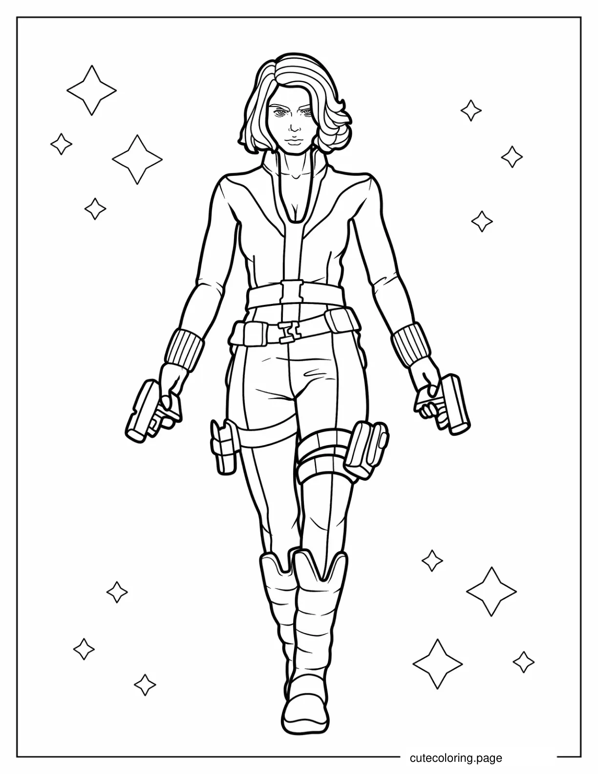 Black Widow From Avengers coloring page