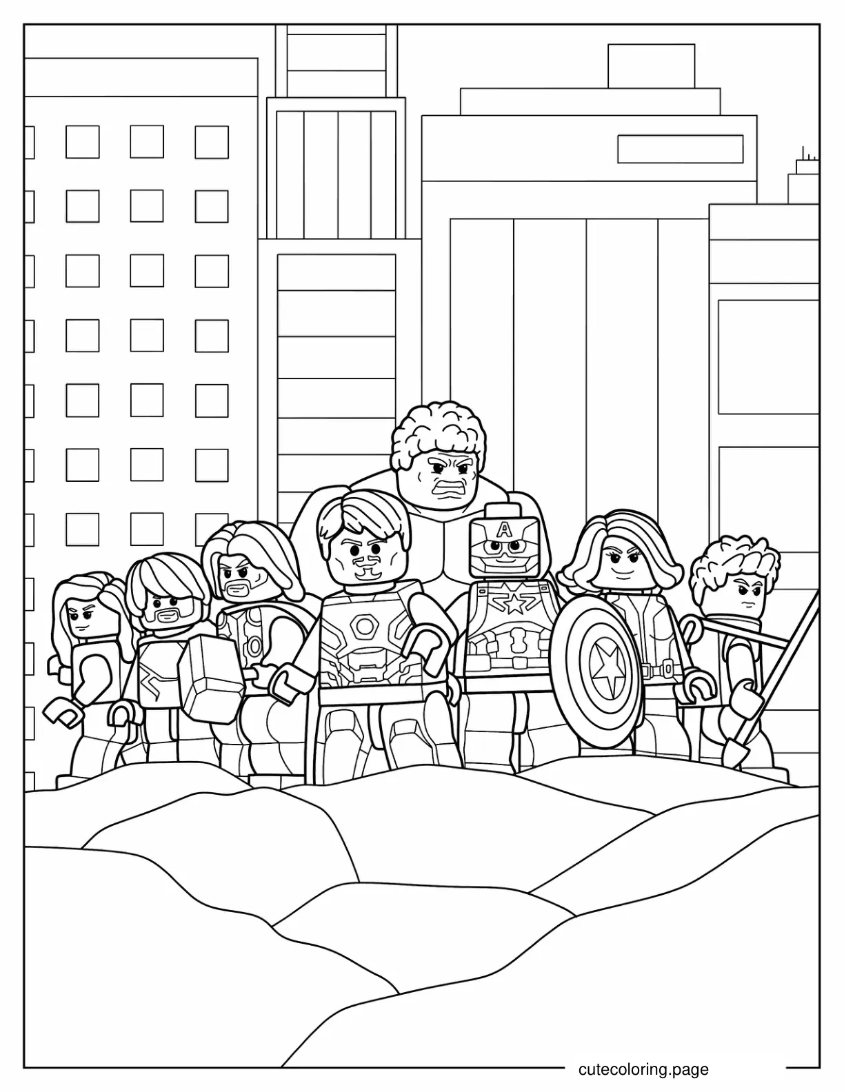 Coloring Page Of Lego Avengers coloring page