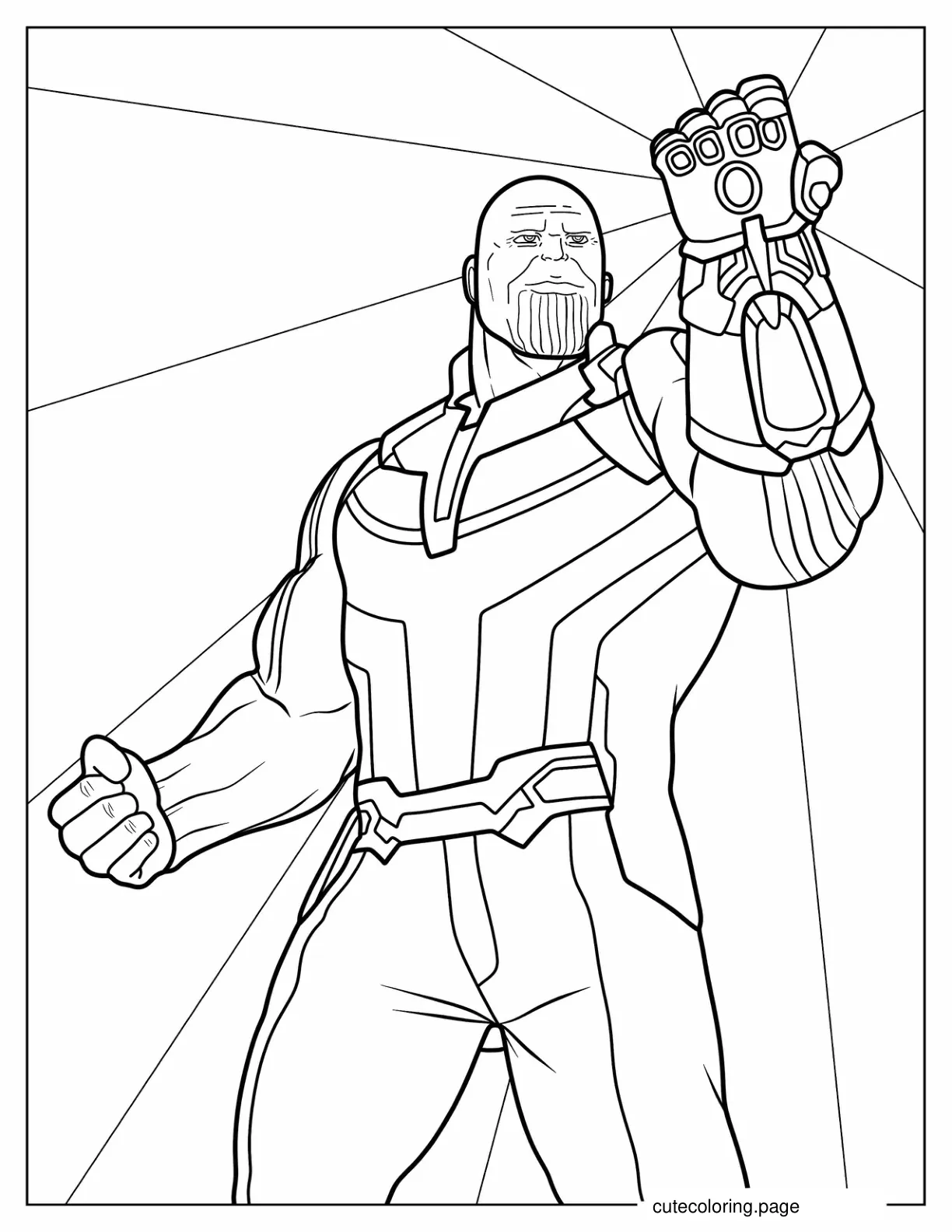 Coloring Page Of Thanos From End Game coloring page