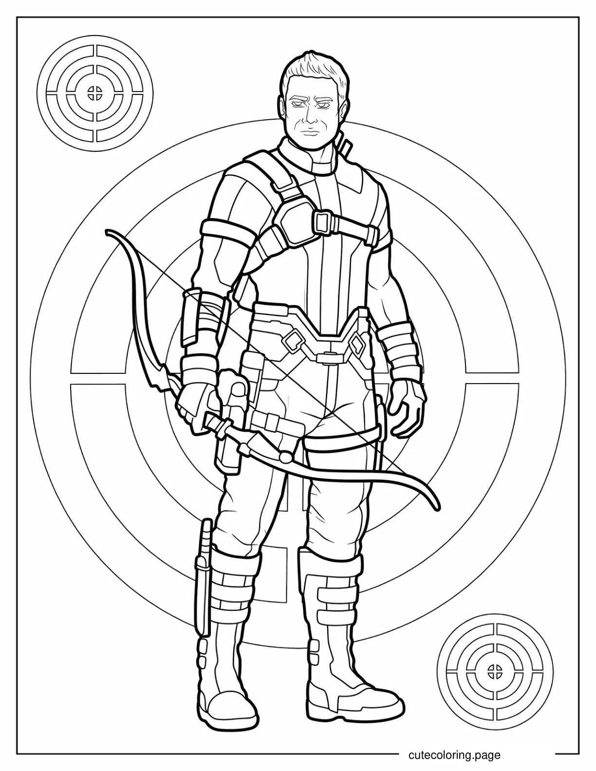 Hawkeye Superhero To Color coloring page