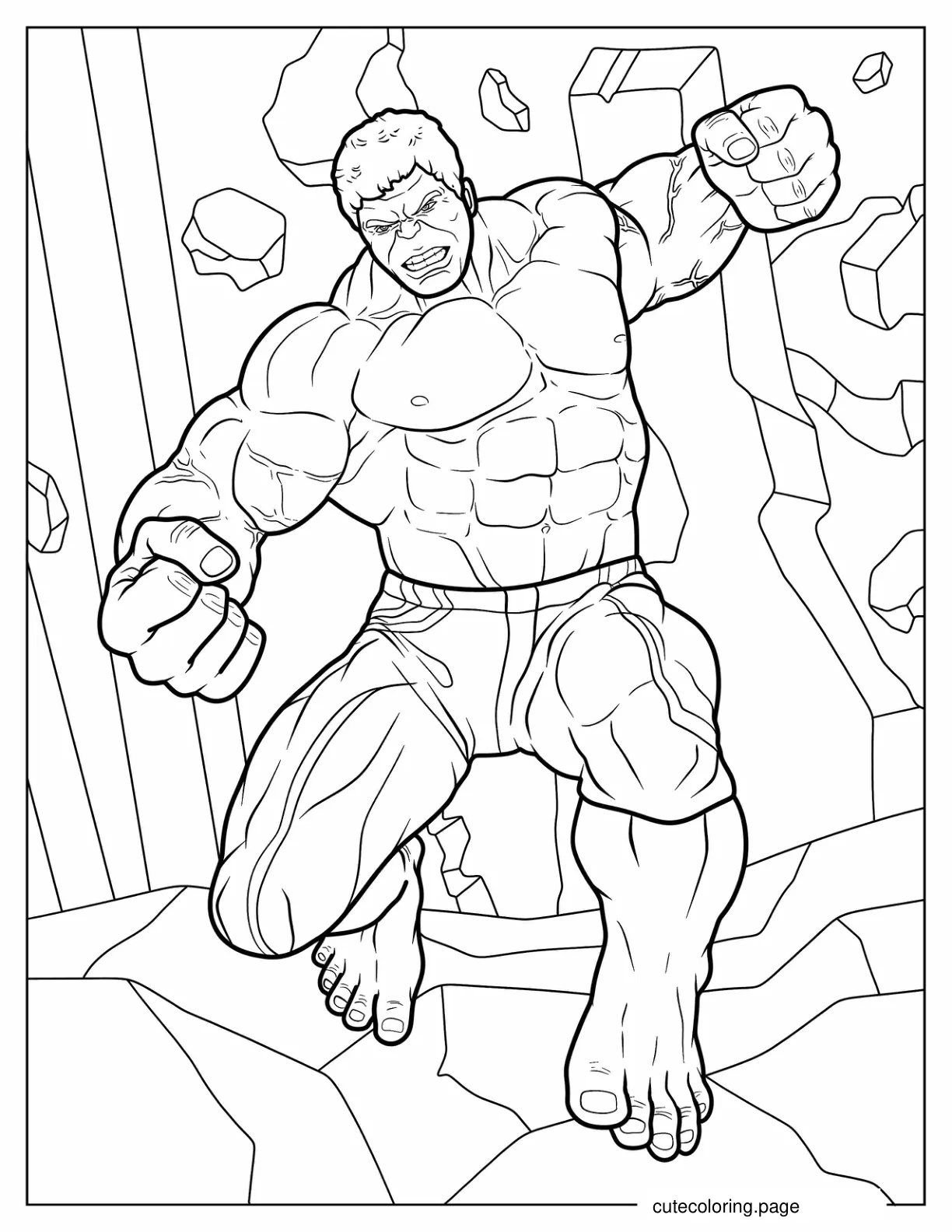 Hulk Smash Coloring Sheet coloring page