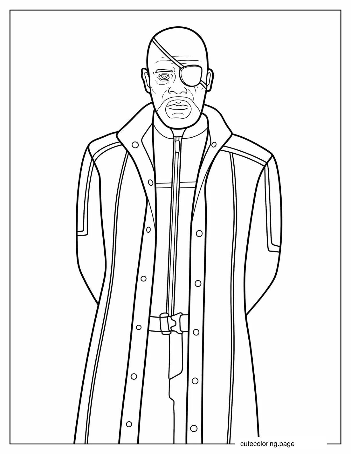 Nick Fury From Avengers To Color coloring page