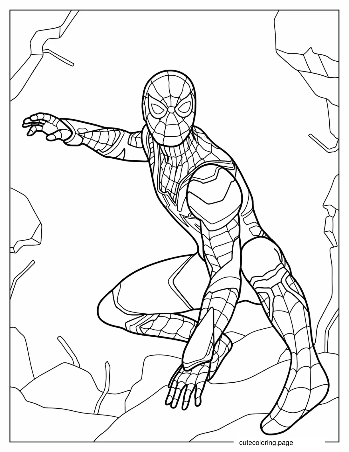 Spider Man From Avengers To Color coloring page