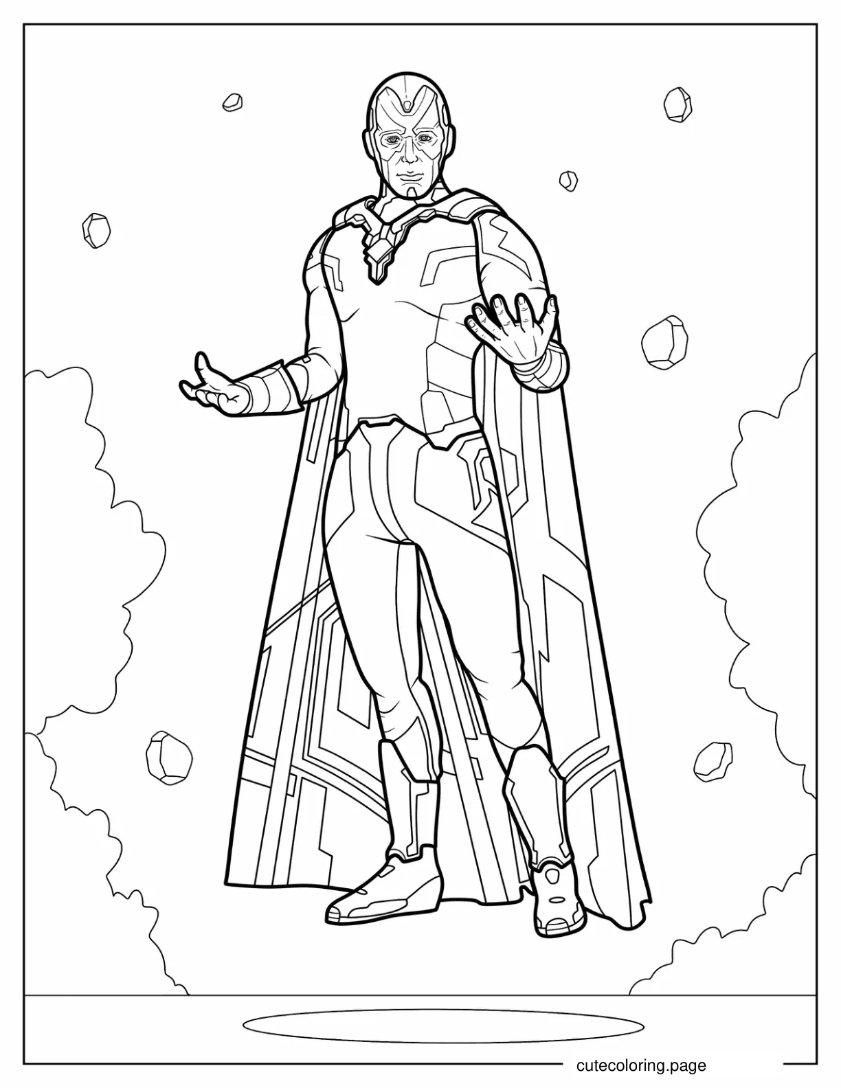 Vision Superhero From Avengers coloring page