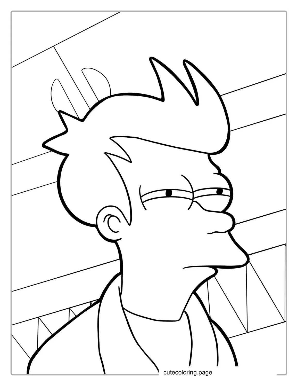 Futurama Fry Meme Coloring Page coloring page