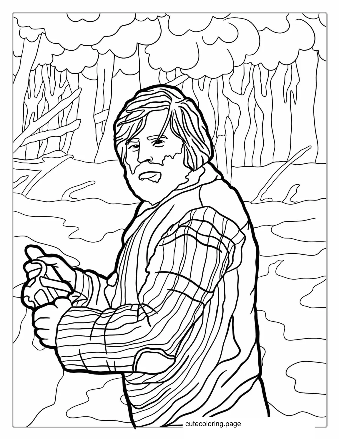 Jeremiah Johnson Nod of Approval Meme Coloring Page coloring page