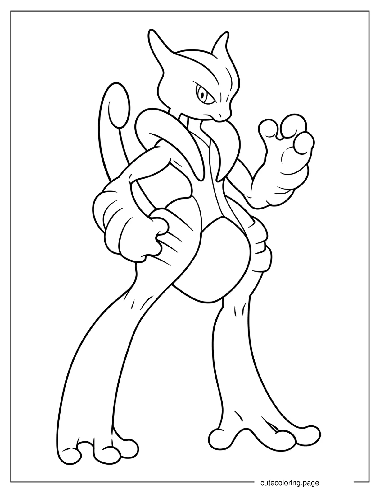 Mega Mewtwo X coloring page