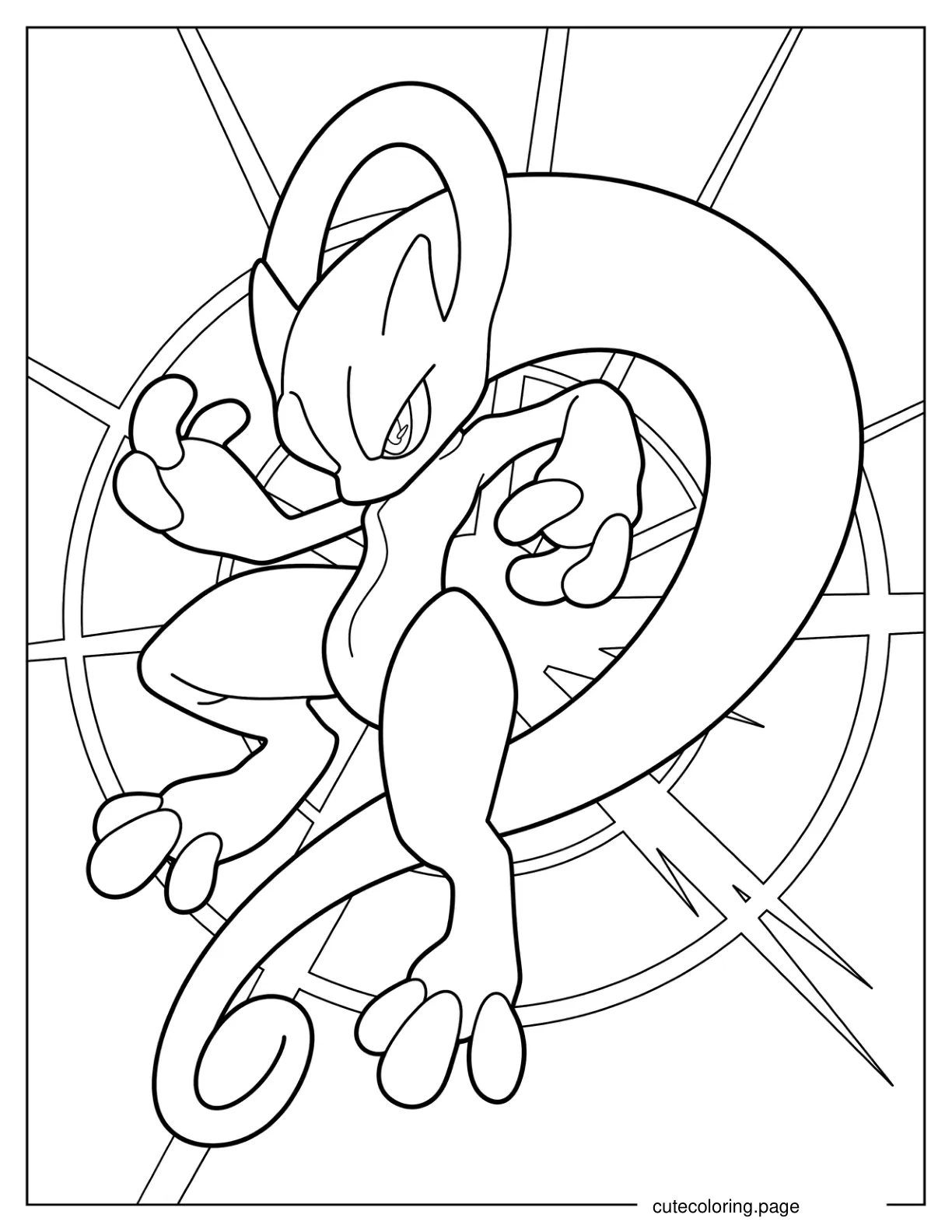 Mega Mewtwo Y Coloring Page coloring page