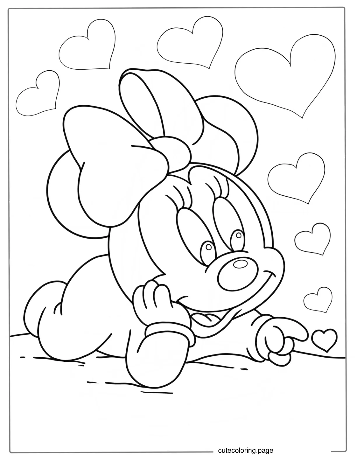 Baby Minnie Mouse Coloring Sheet coloring page