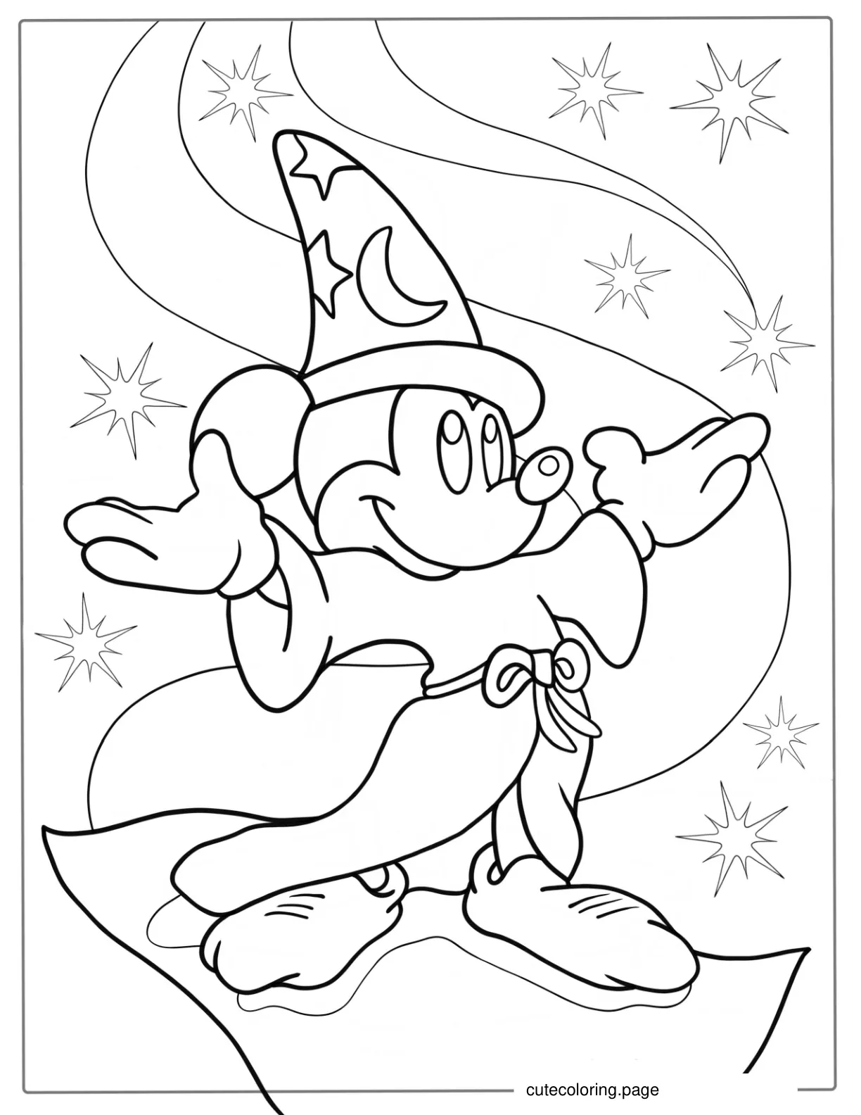 Fantasia Mickey Mouse Coloring Page coloring page