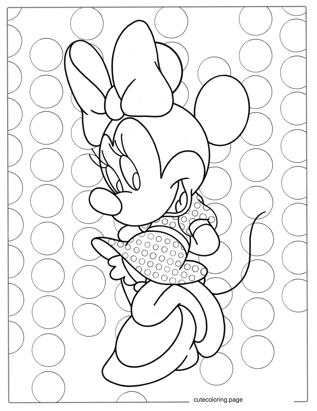 Minnie Mouse Coloring Sheet coloring page