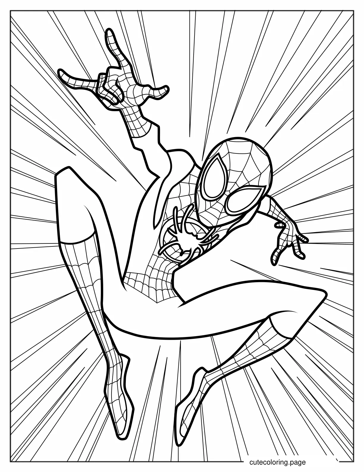 Coloring Page Of Miles Morales Spider Man coloring page