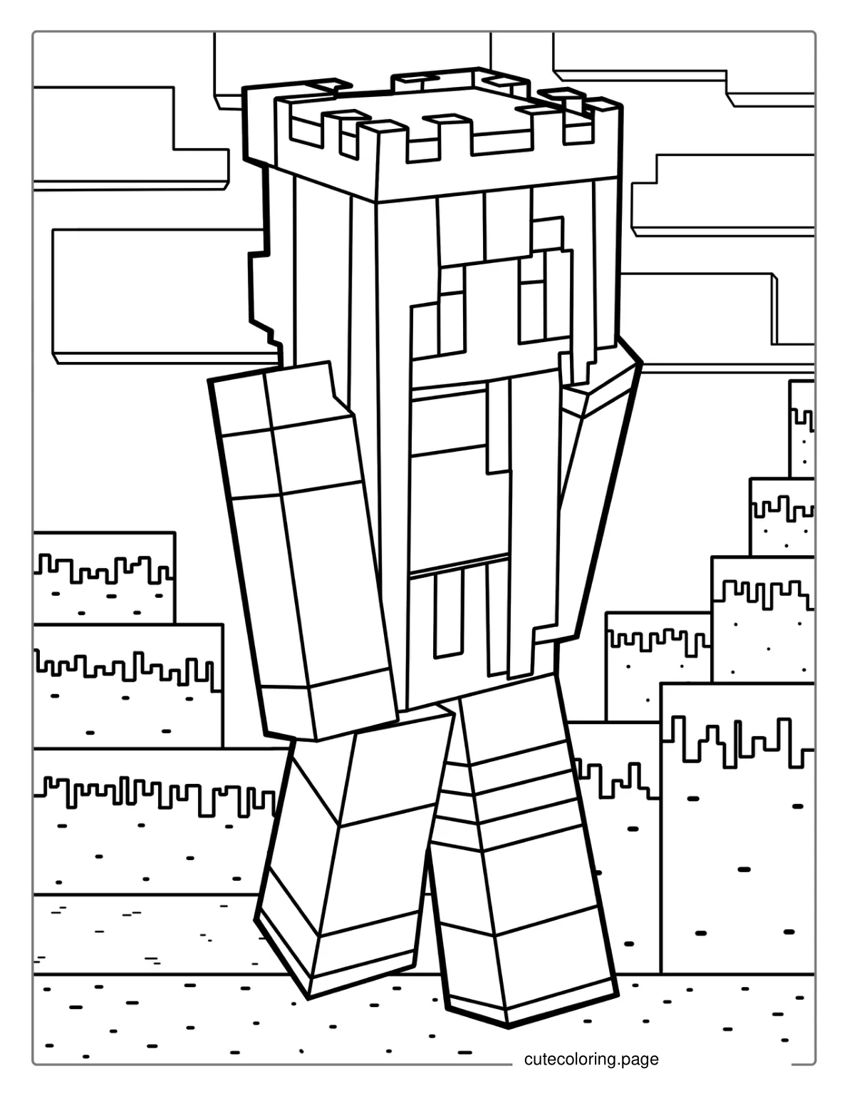 ItsAlyssa Girl Minecraft Character Coloring coloring page