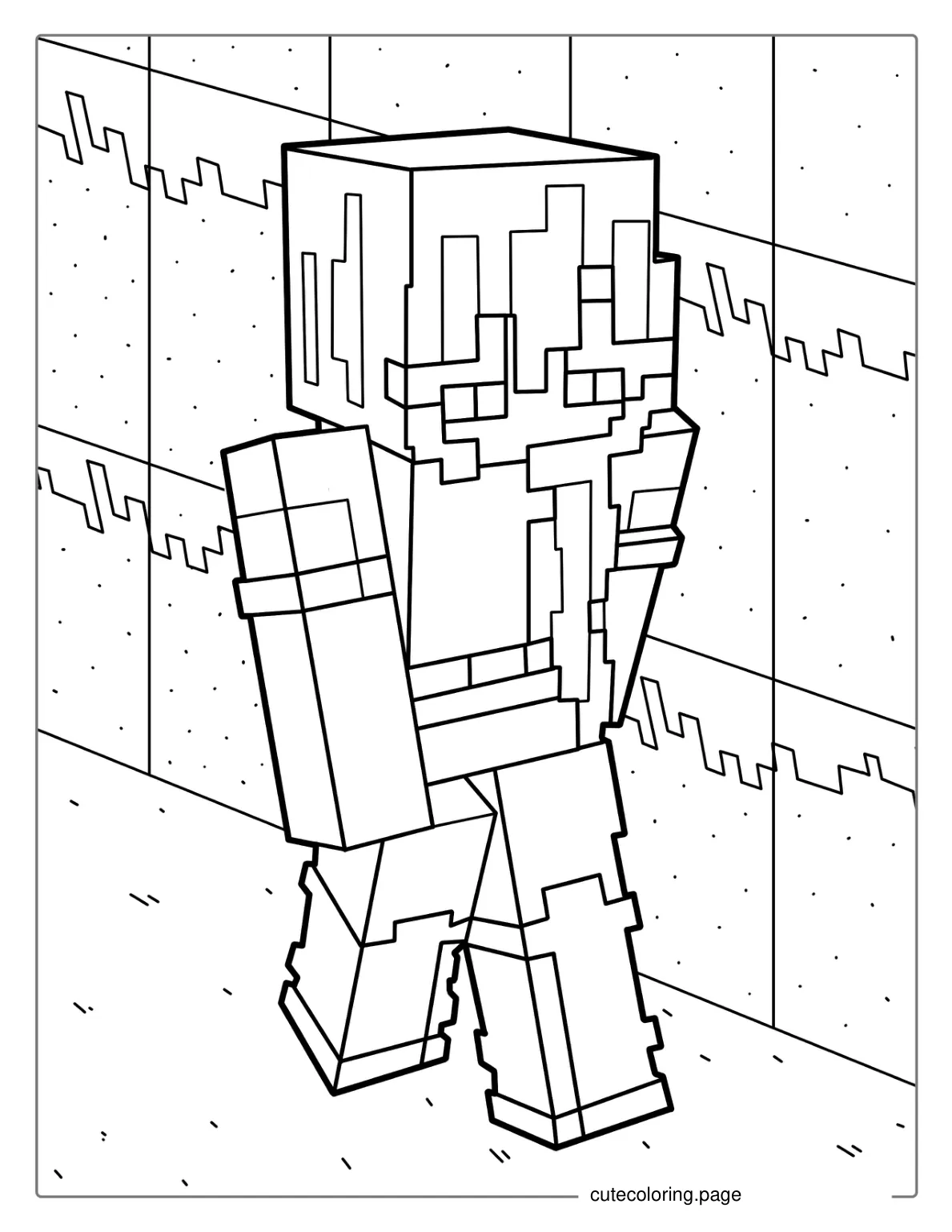 Minecraft Girl Alex Coloring Page coloring page