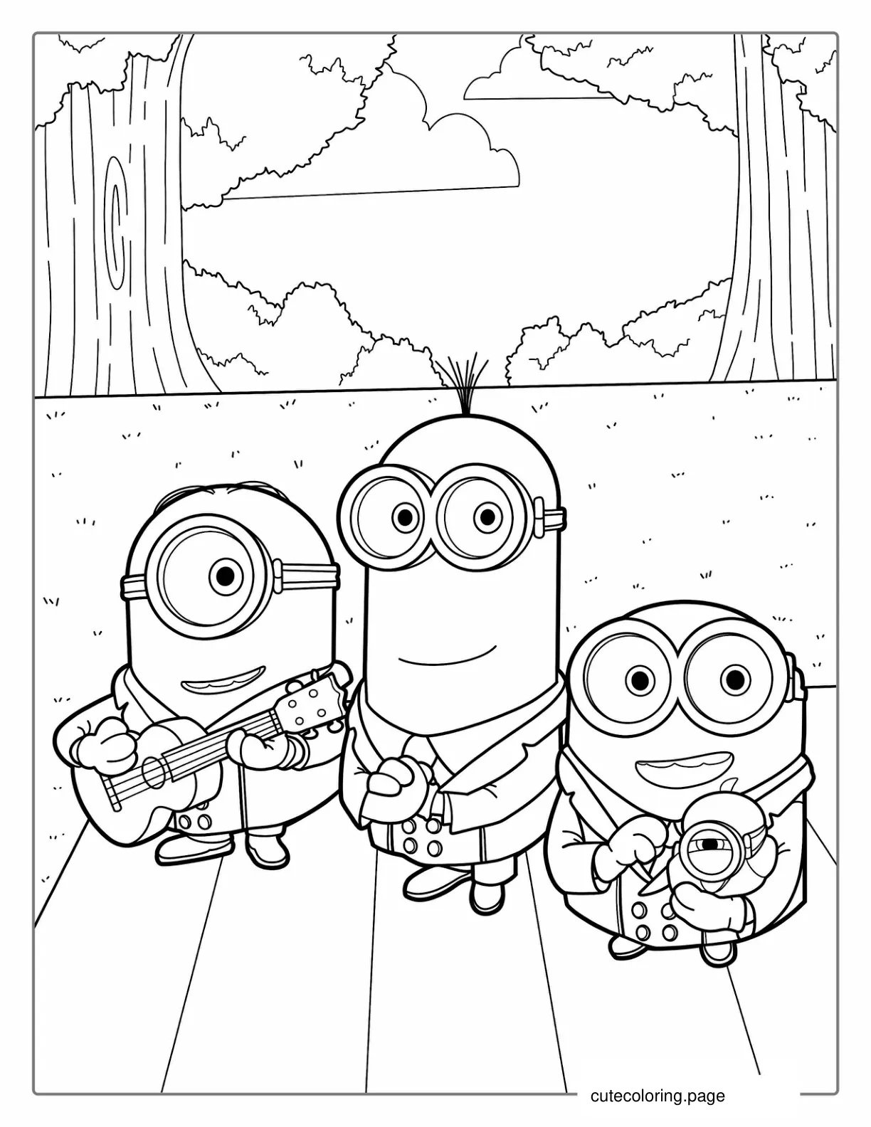 Bob Kevin And Stuart Coloring Sheet coloring page