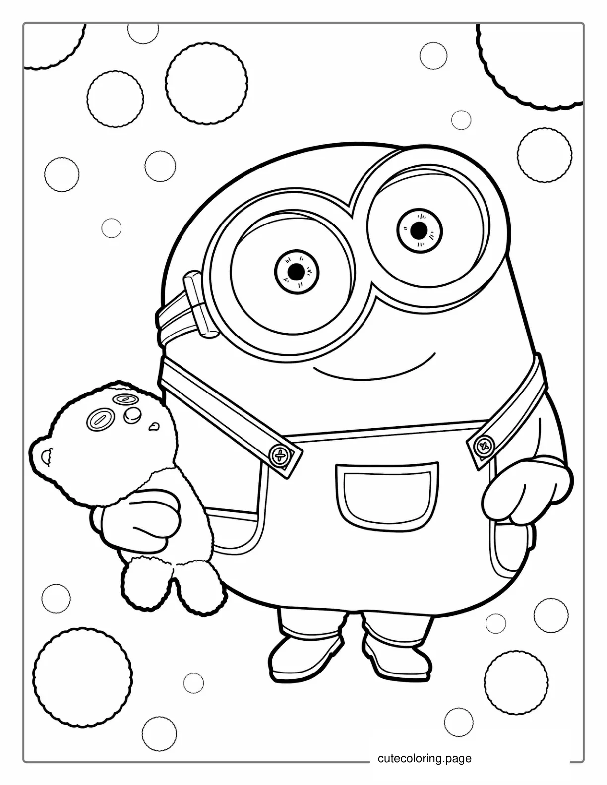 Cute Minion Bob Coloring Page For Kids coloring page