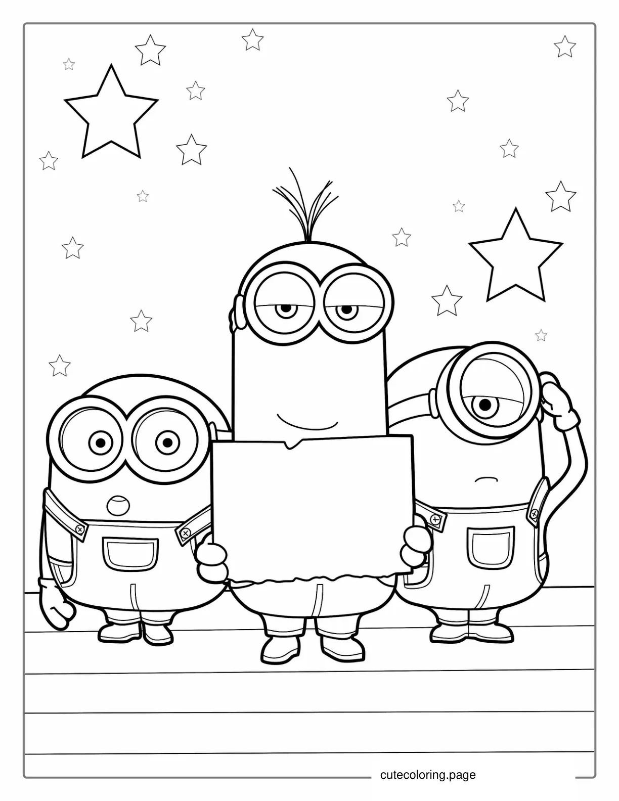 Kevin Stuart And Bob Coloring Picture For Kids coloring page