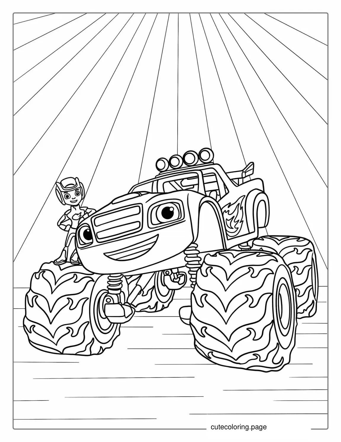 Coloring Page Of Blaze Monster Truck coloring page