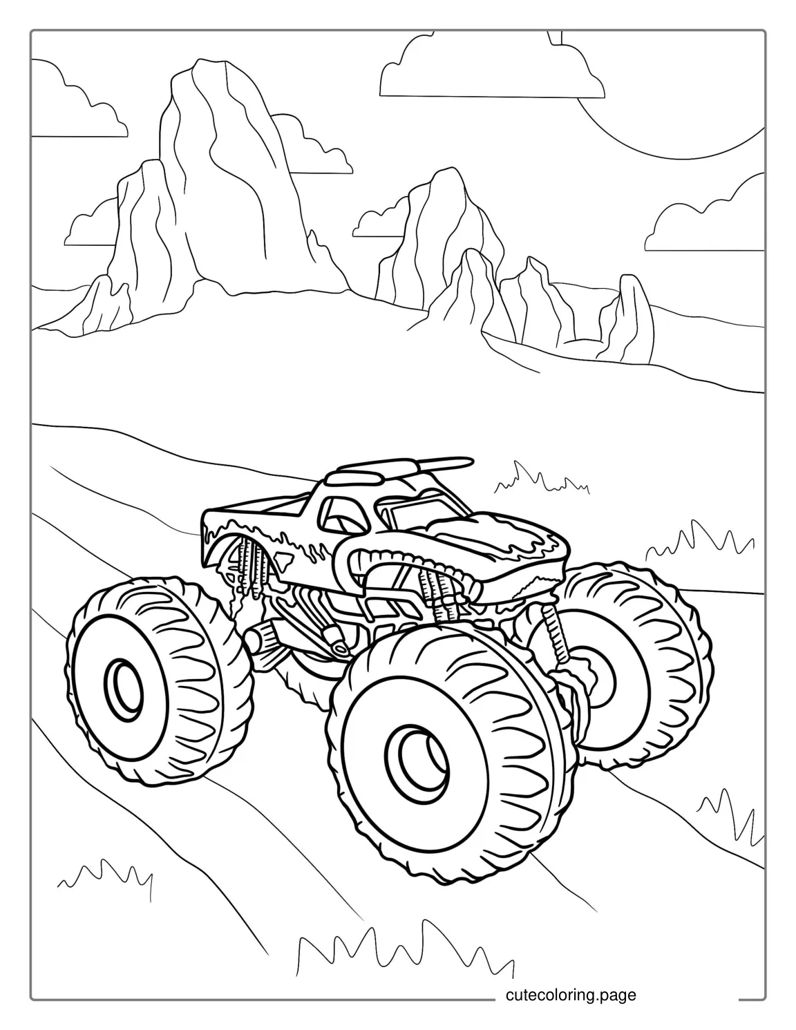 El Toro Loco Monster Truck Coloring Page coloring page