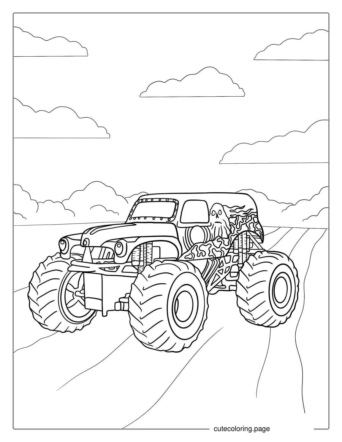 Grave Digger Monster Truck Coloring Page coloring page