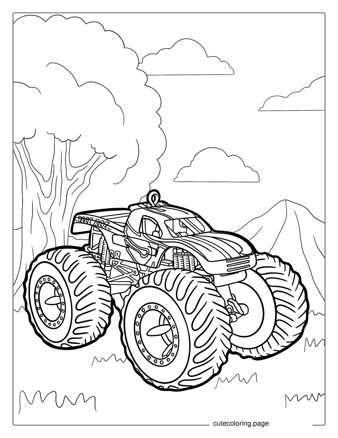 Hot Wheels Monster Truck Coloring Sheet coloring page