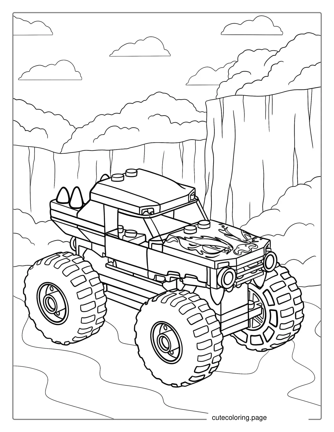 Lego Monster Truck Coloring Page coloring page