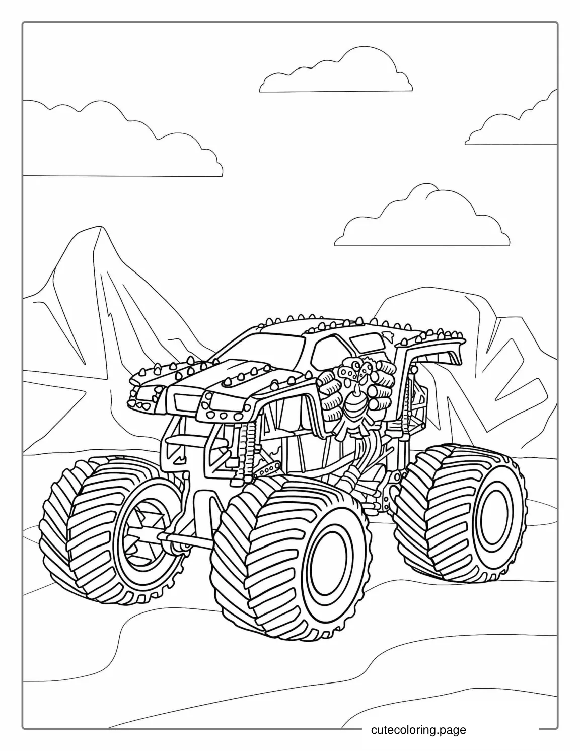 Max D Monster Truck Coloring Sheet coloring page