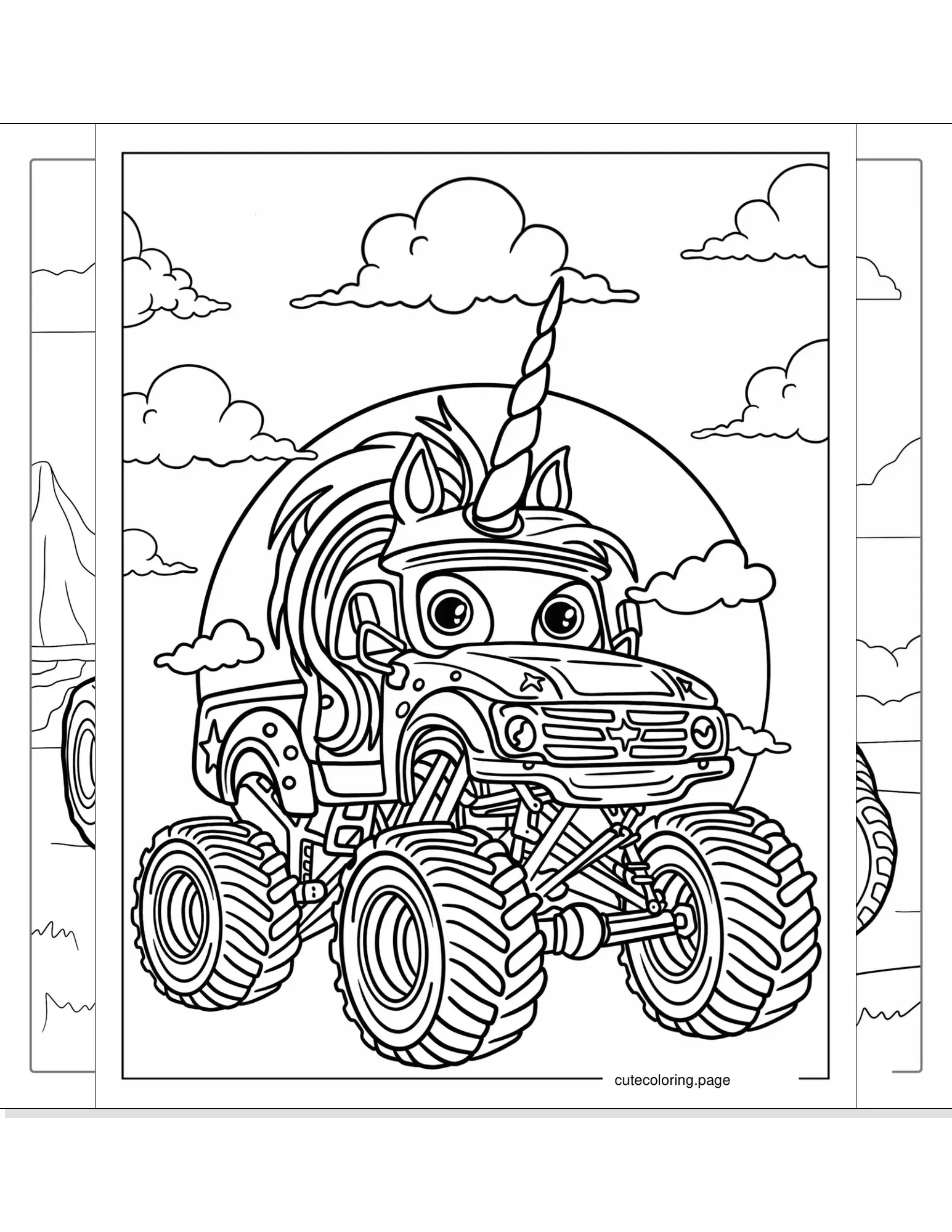 monster truck coloring pages coloring page