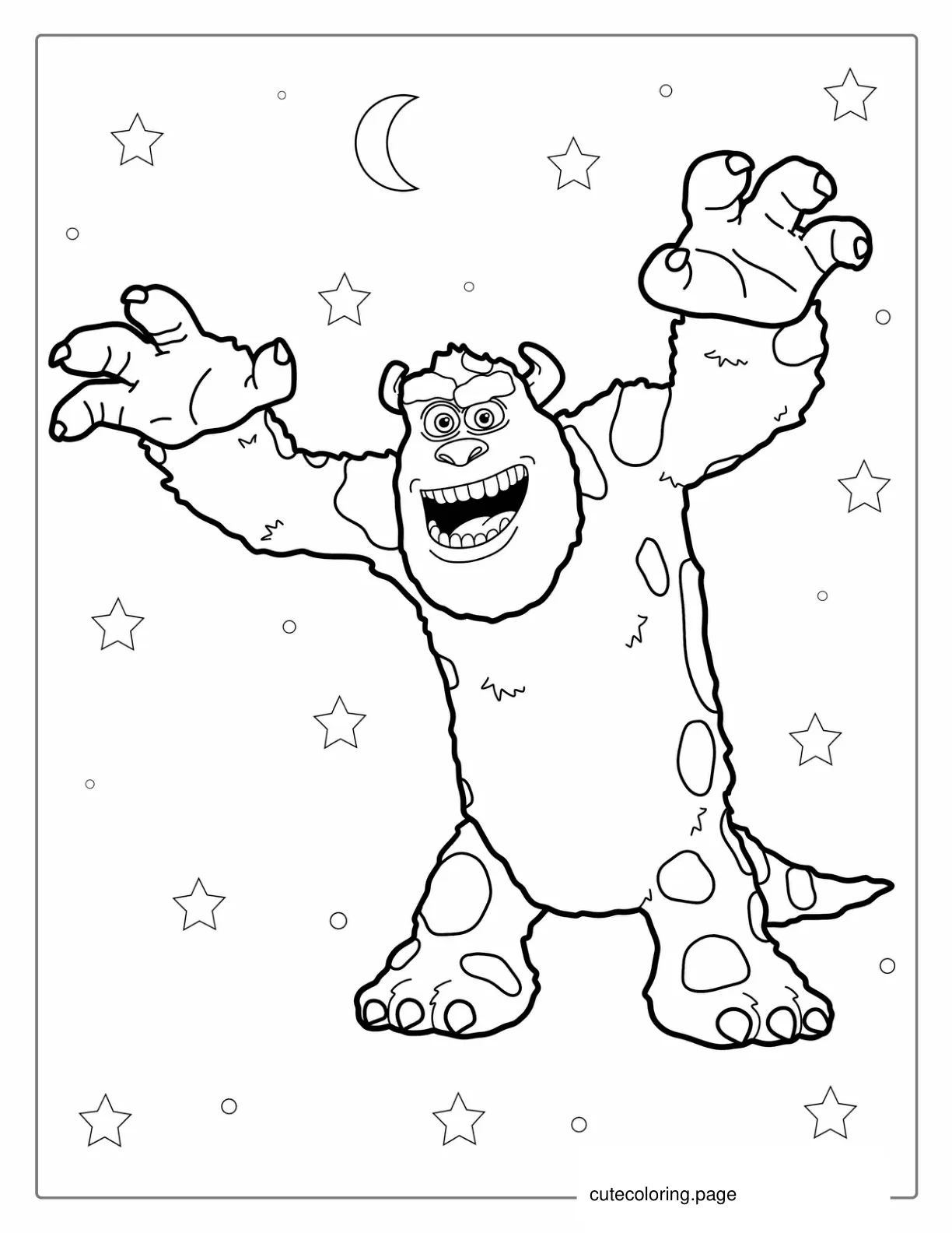 Coloring Page Of Sullivan Scaring 1 coloring page