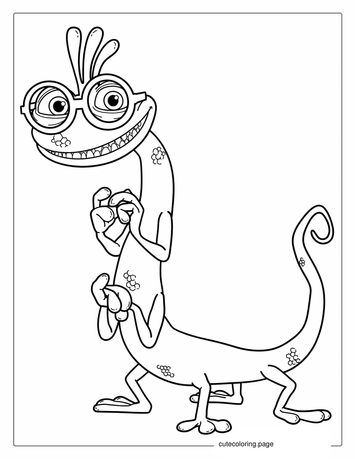 Coloring Page Of a Young Randall At University coloring page