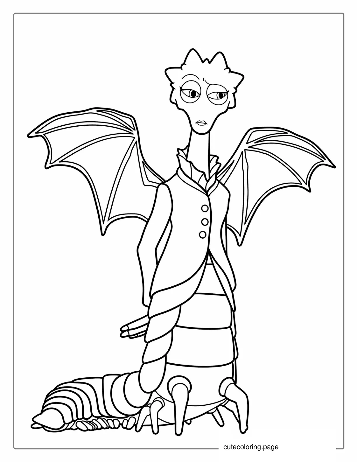 Dean Hardscrabble From Monsters Inc To Color coloring page