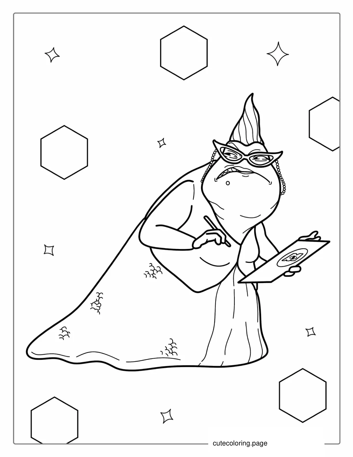 Grumpy Roz Coloring Page coloring page