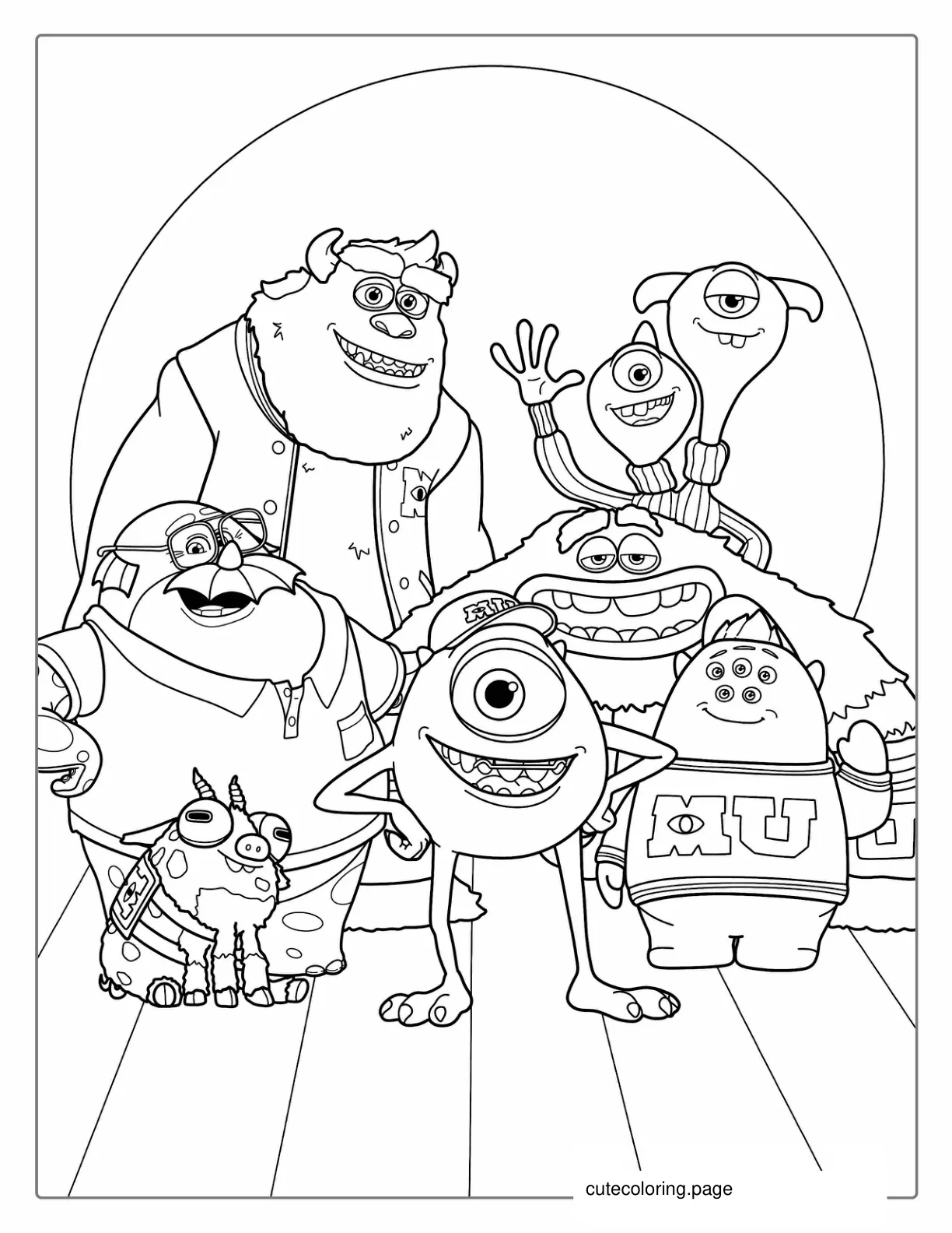 Monsters University Coloring Page coloring page