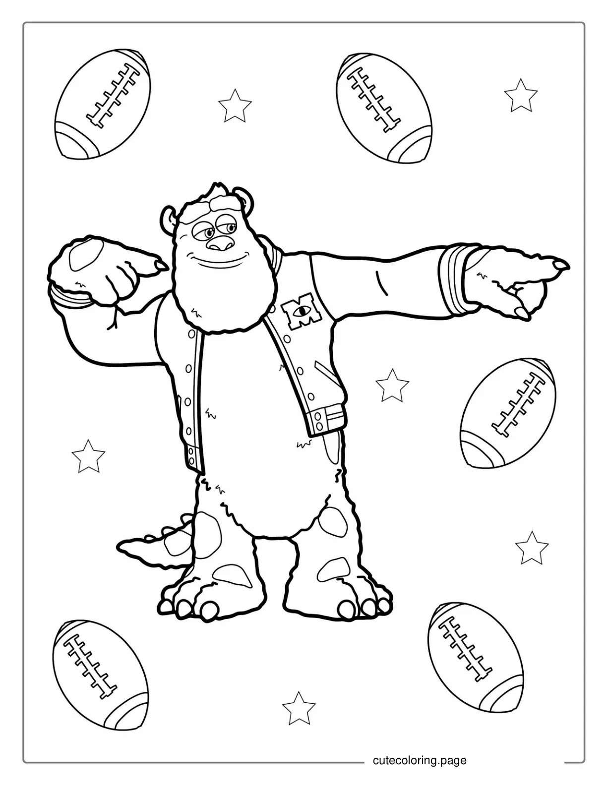 Sullivan From Monsters University To Color coloring page