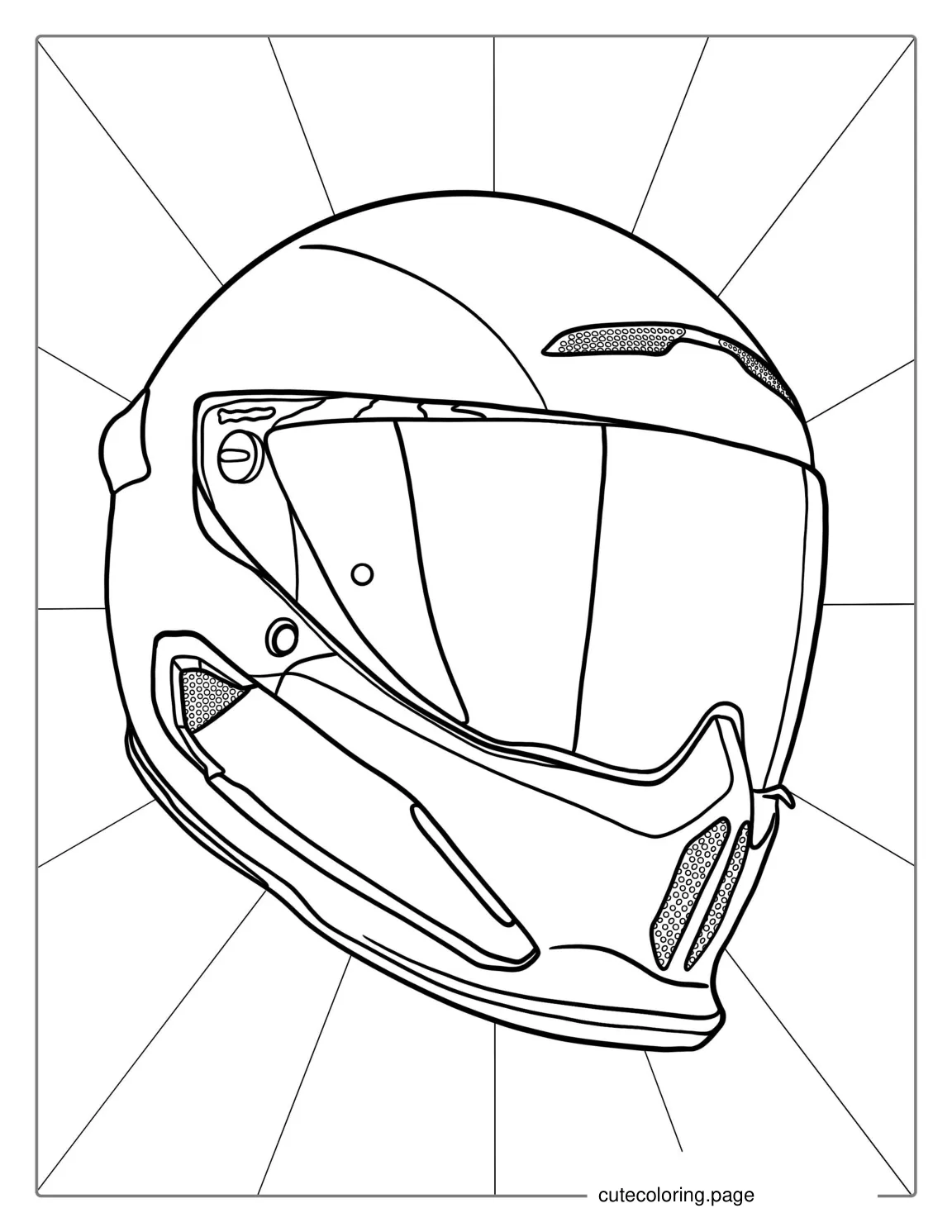 Coloring Page Of Motorcycle Helmet coloring page