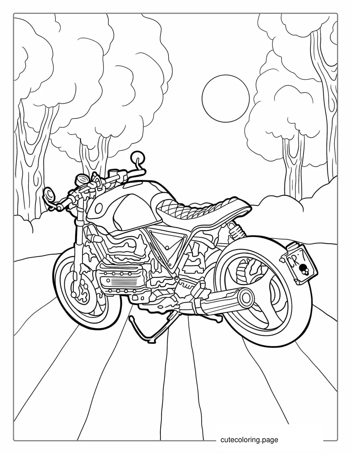 Harley Davidson Motorcycle Coloring Page coloring page