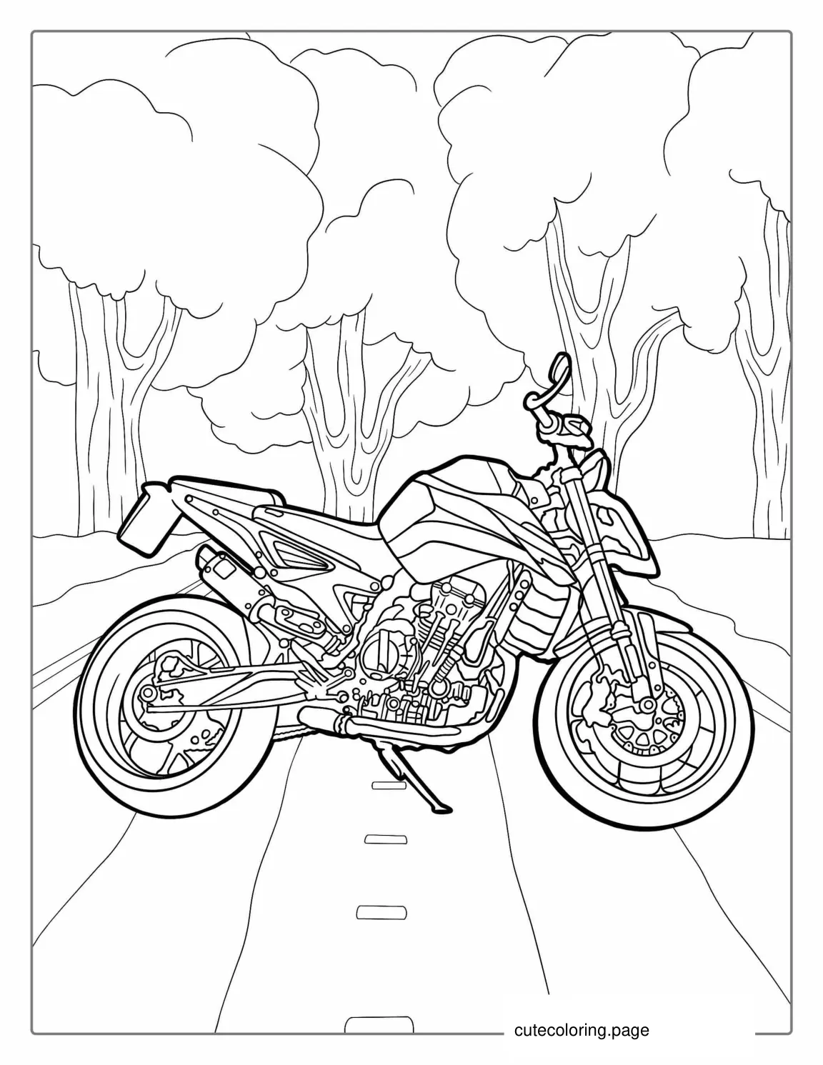 Kawasaki Motorcycle Coloring Page coloring page