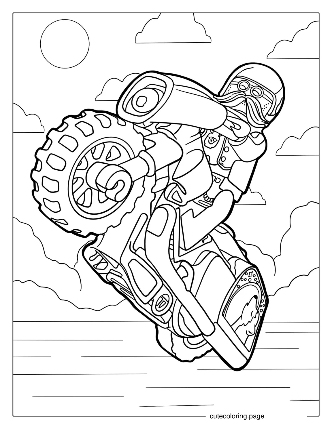 Lego Motorcycle To Color coloring page