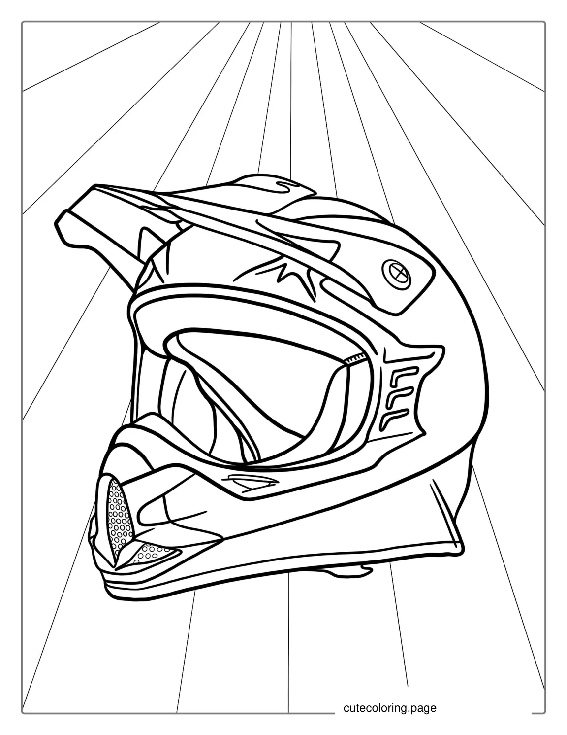 Motorcycle Helmet To Color coloring page