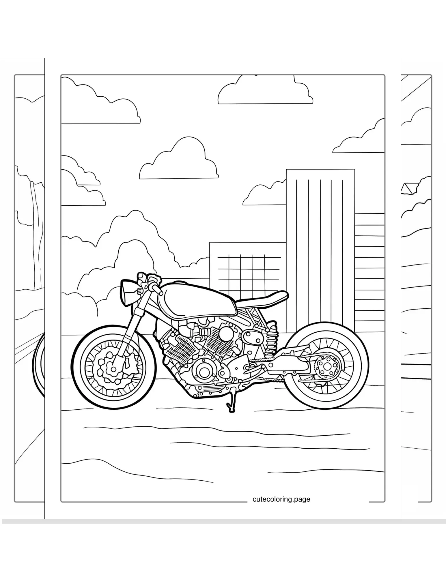 motorcycle coloring pages coloring page