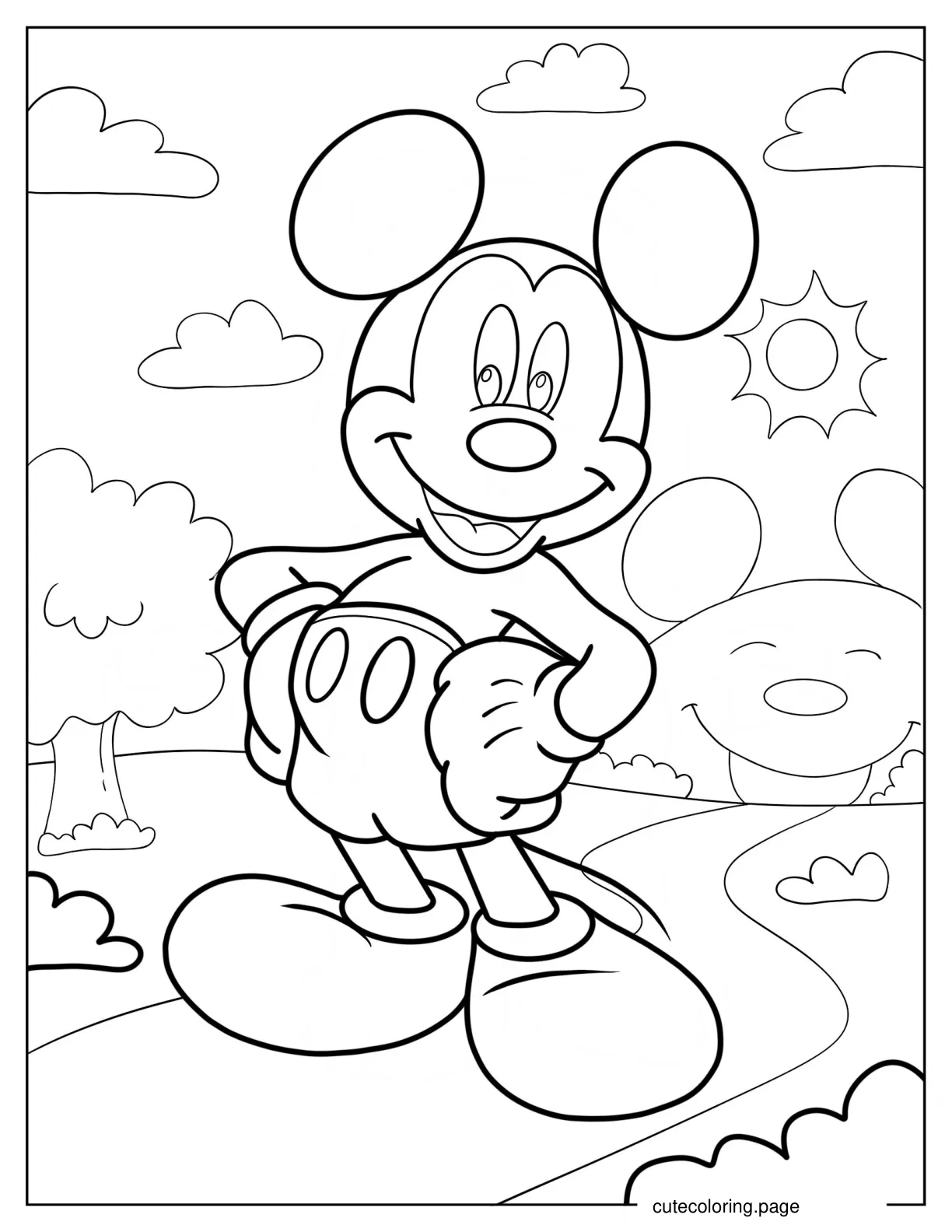 Mickey Mouse Coloring Sheet coloring page