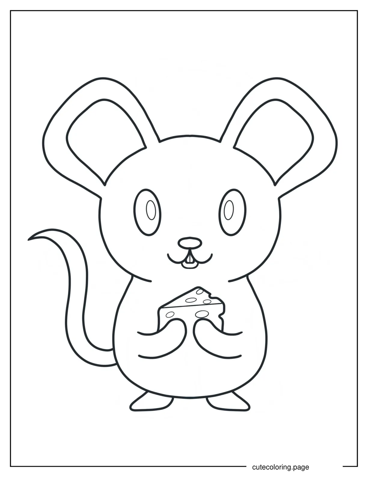 Simple Mouse Coloring Page For Kids coloring page