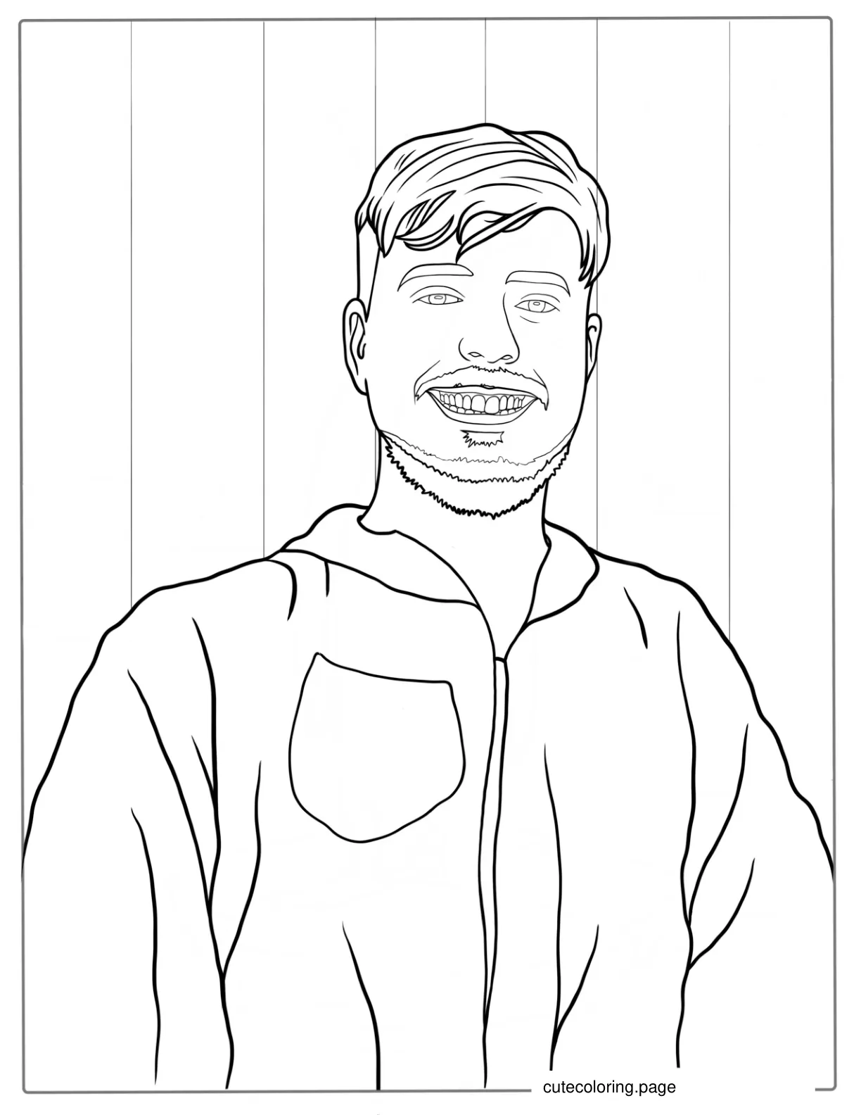 Easy Coloring Page Of Jimmy Donaldson coloring page