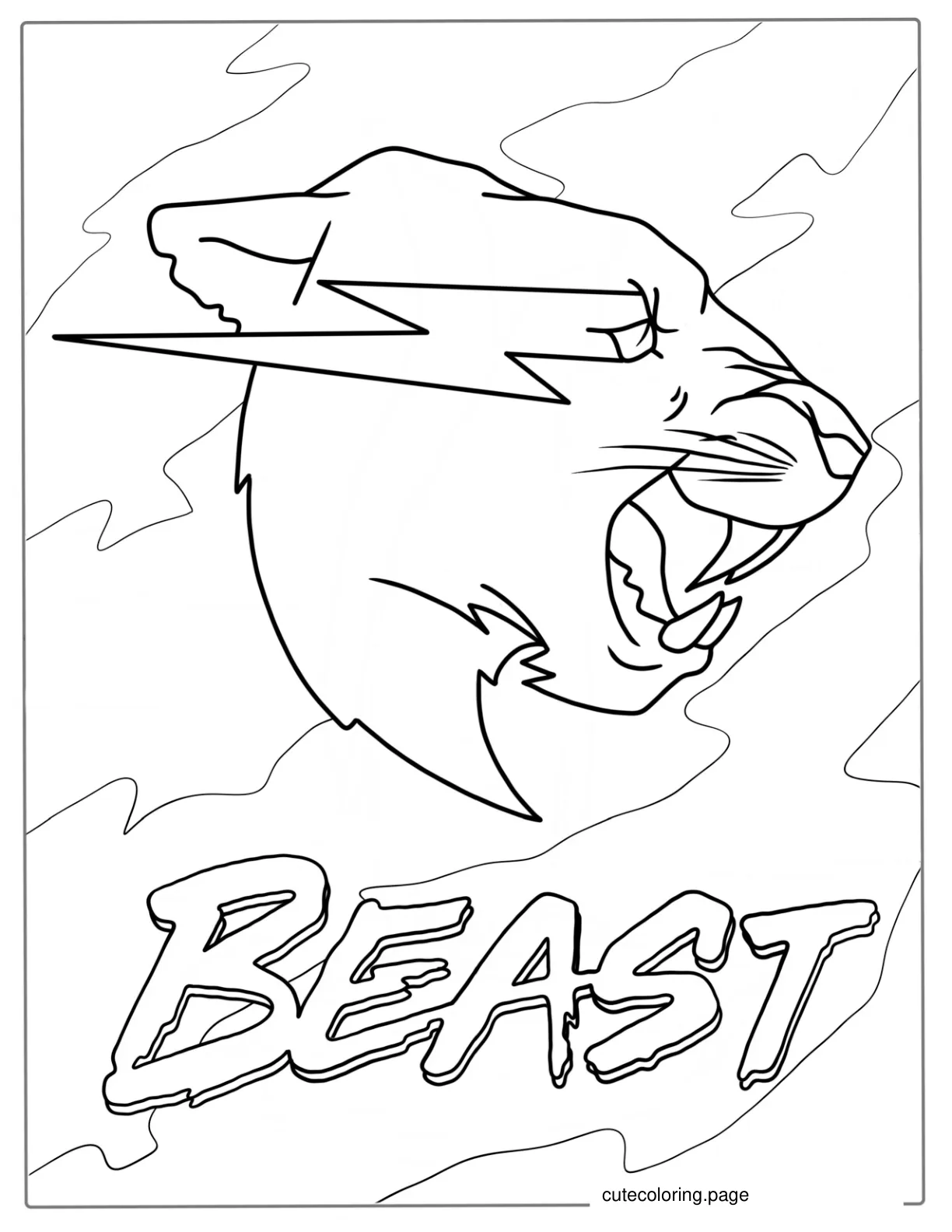 Mr Beast Logo Coloring Sheet coloring page