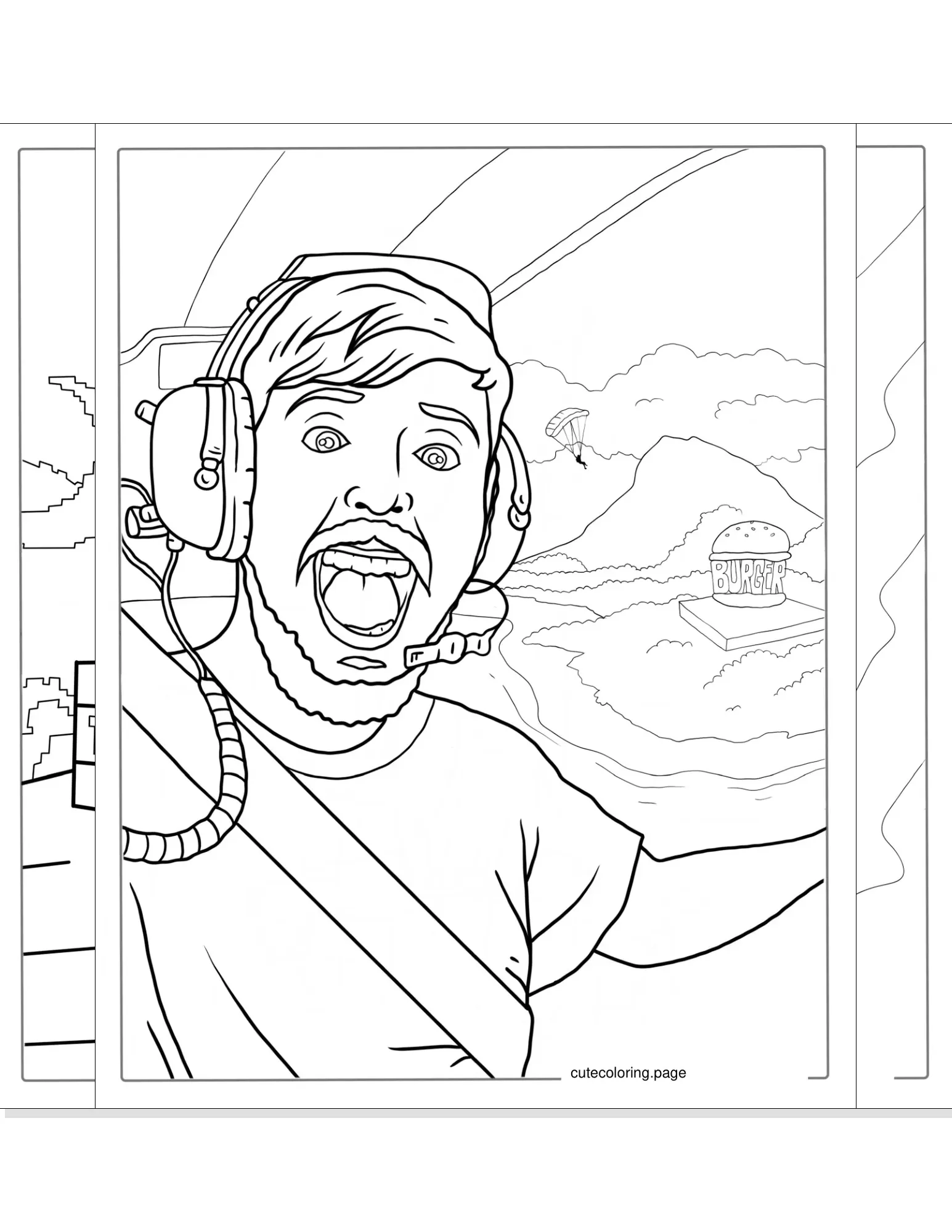 mr beast coloring pages coloring page