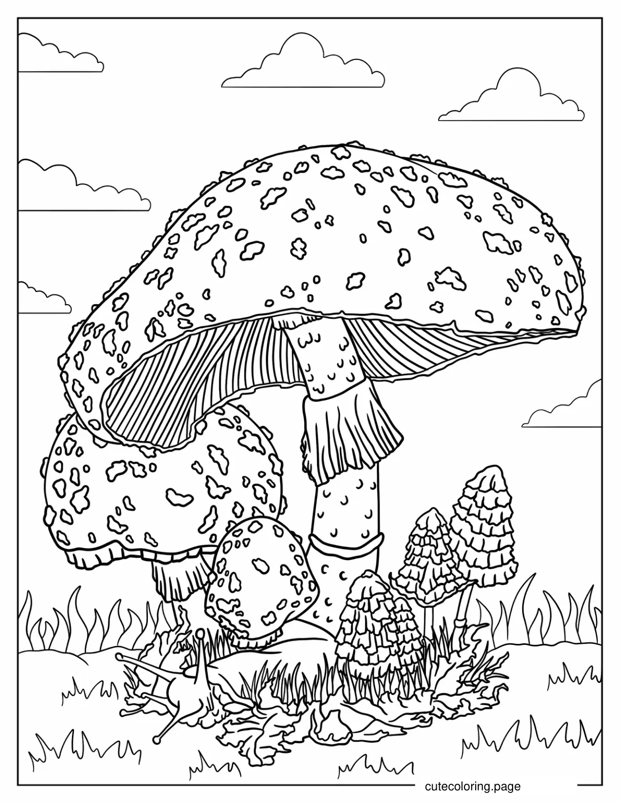 Gypsy Mushroom To Color coloring page