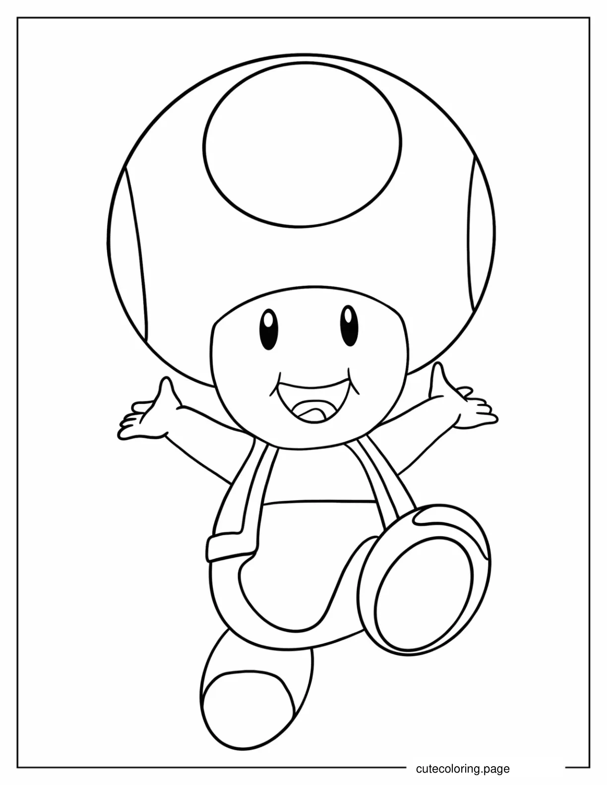 Toad Mushroom From Mario coloring page