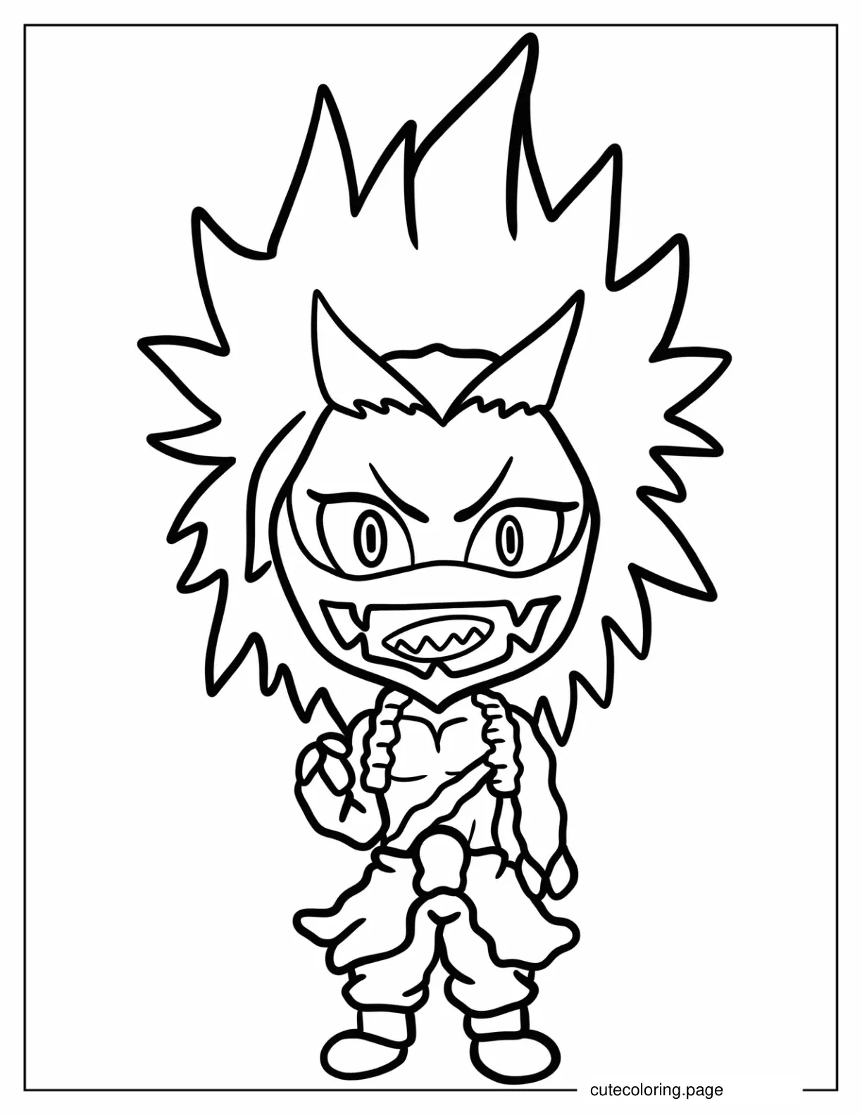 Chibi Eijiro Kirishima coloring page